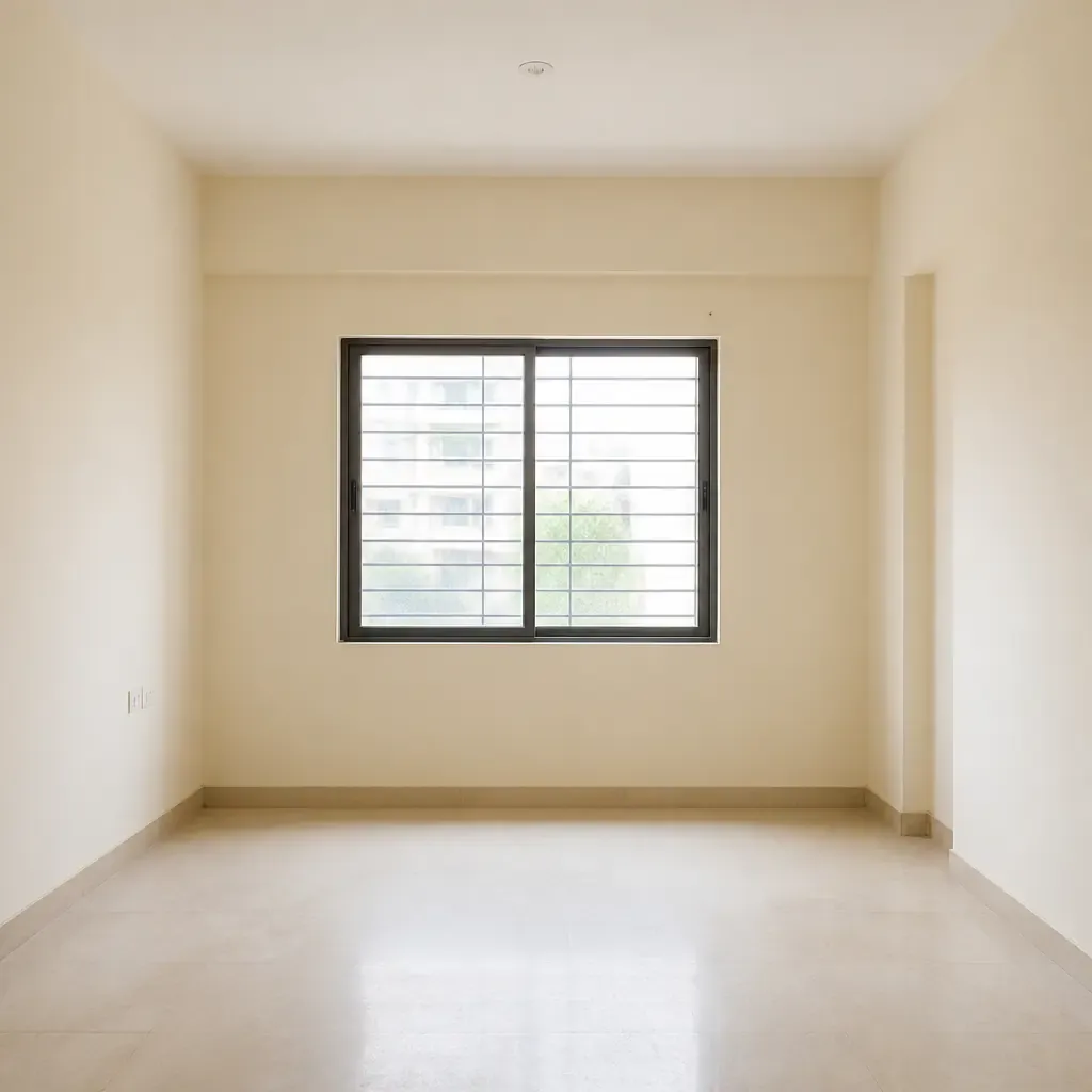 Empty room before interior work