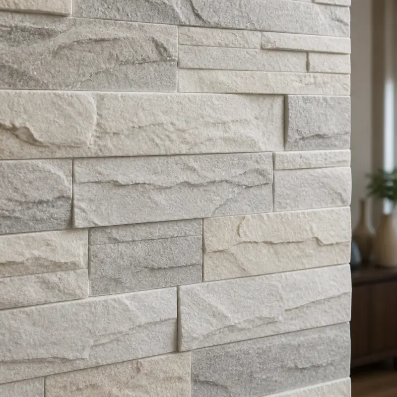 PVC stone look wall panel finish